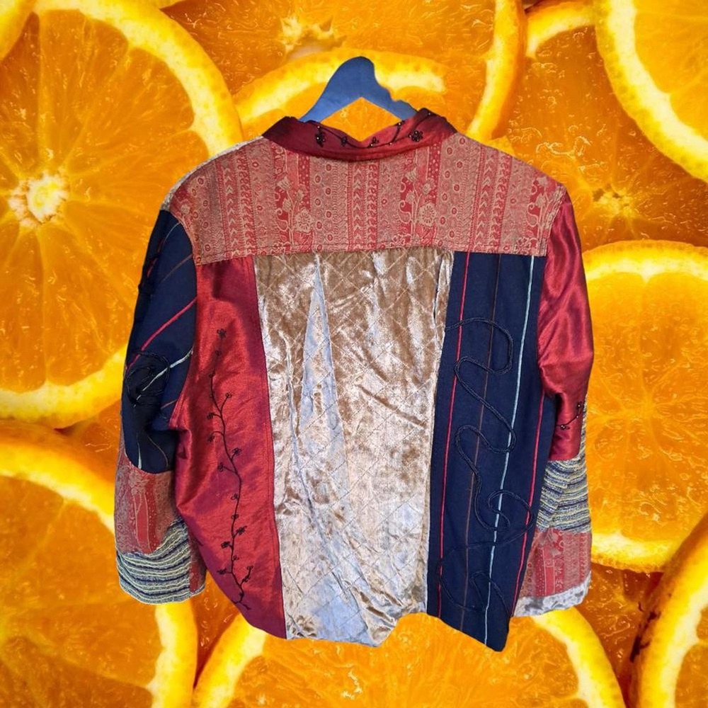 Sag Harbor Patchwork Boho Lightweight Jacket Size… - image 5